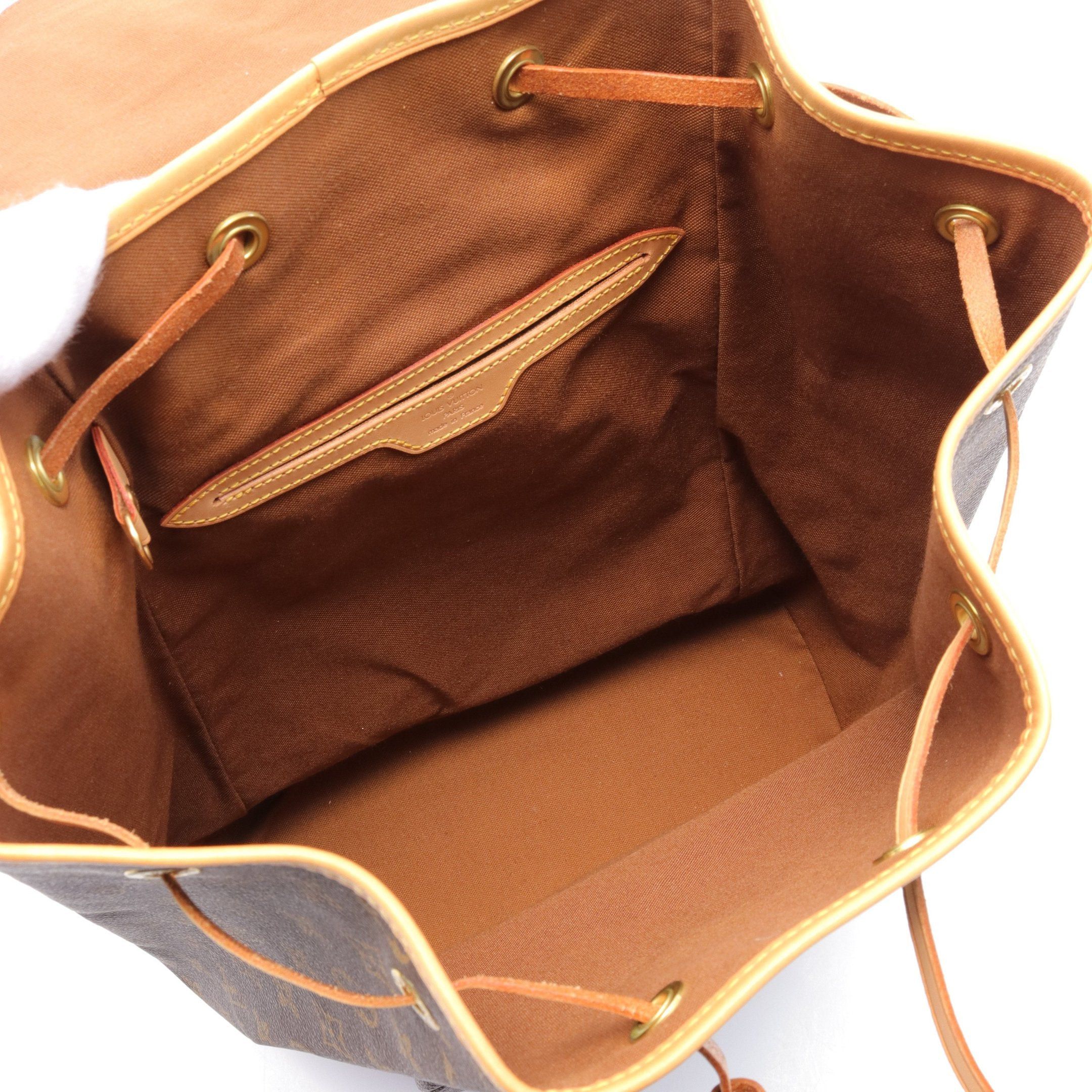 Louis Vuitton Louis Vuitton Montsouris Gm Monogram Backpack Rucksack Leather Brown Size ONE SIZE - 3 Thumbnail