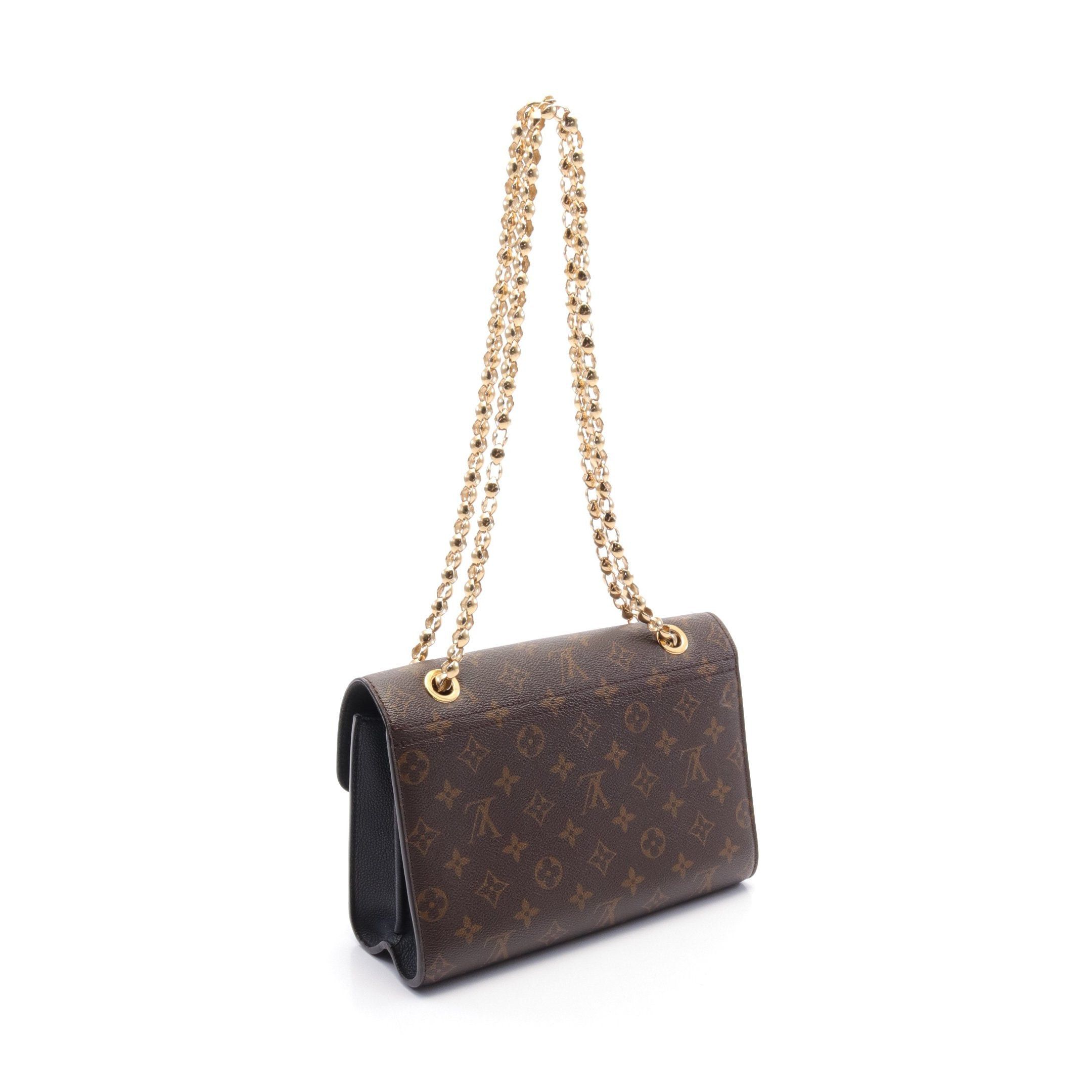 Louis Vuitton Louis Vuitton Victor Monogram Double Chain Shoulder Bag Leather Brown Black Size ONE SIZE - 2 Thumbnail