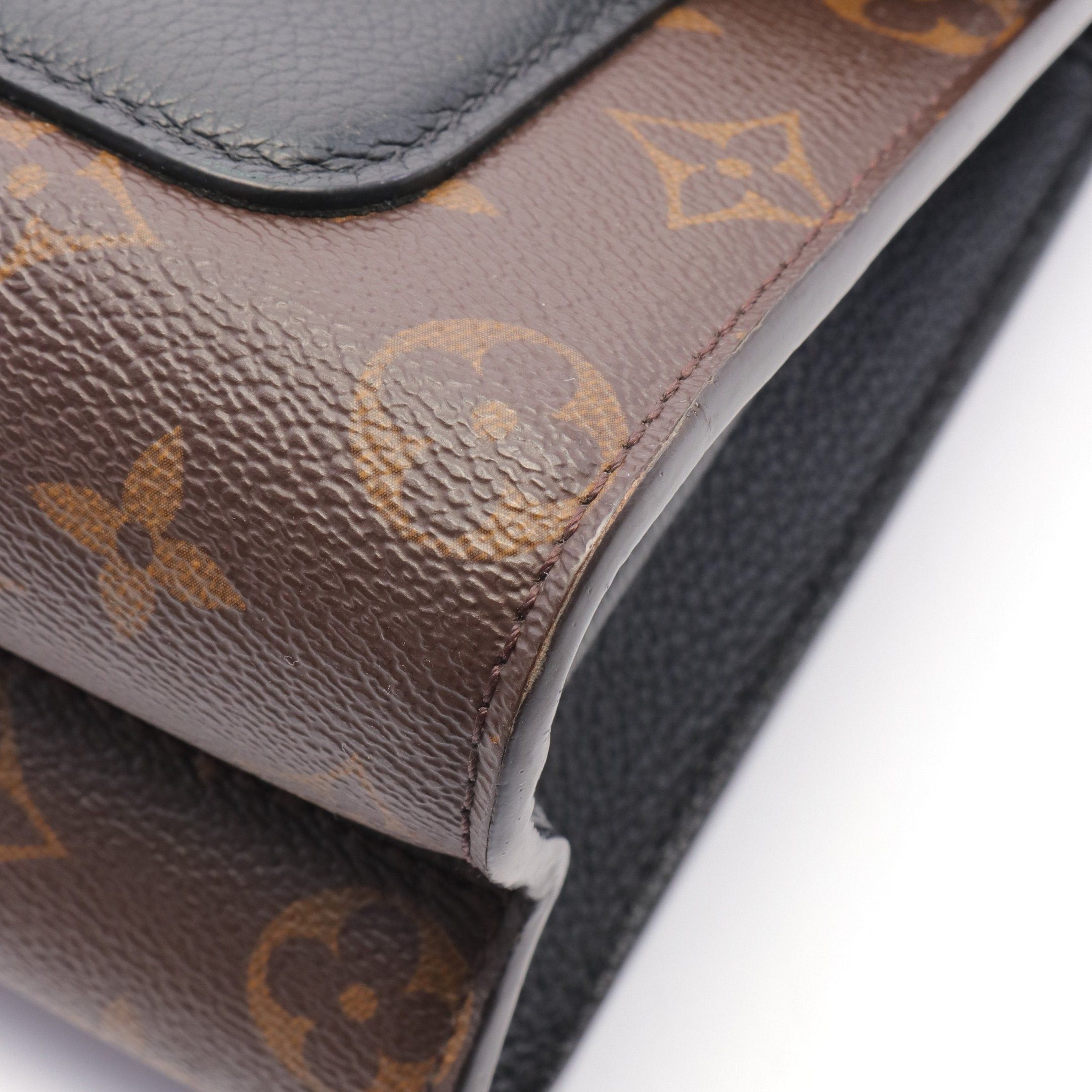 Louis Vuitton Louis Vuitton Victor Monogram Double Chain Shoulder Bag Leather Brown Black Size ONE SIZE - 7 Thumbnail