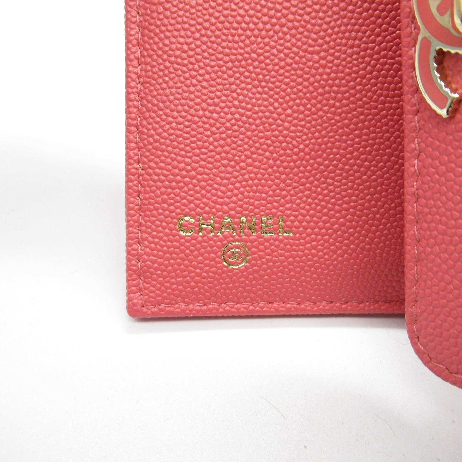 Chanel Chanel Mademoiselle Mini Wallet Trifold Leather Grained Calfskin Pink Gold Hardware Size ONE SIZE - 6 Thumbnail