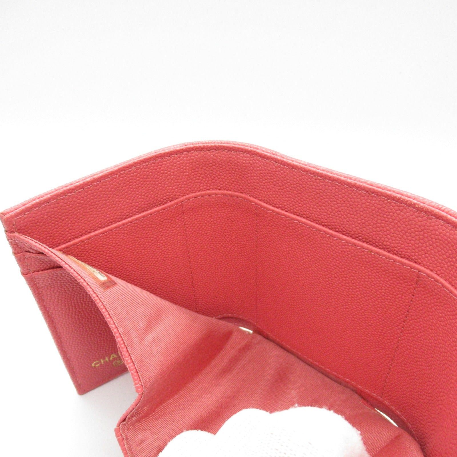 Chanel Chanel Mademoiselle Mini Wallet Trifold Leather Grained Calfskin Pink Gold Hardware Size ONE SIZE - 9 Thumbnail