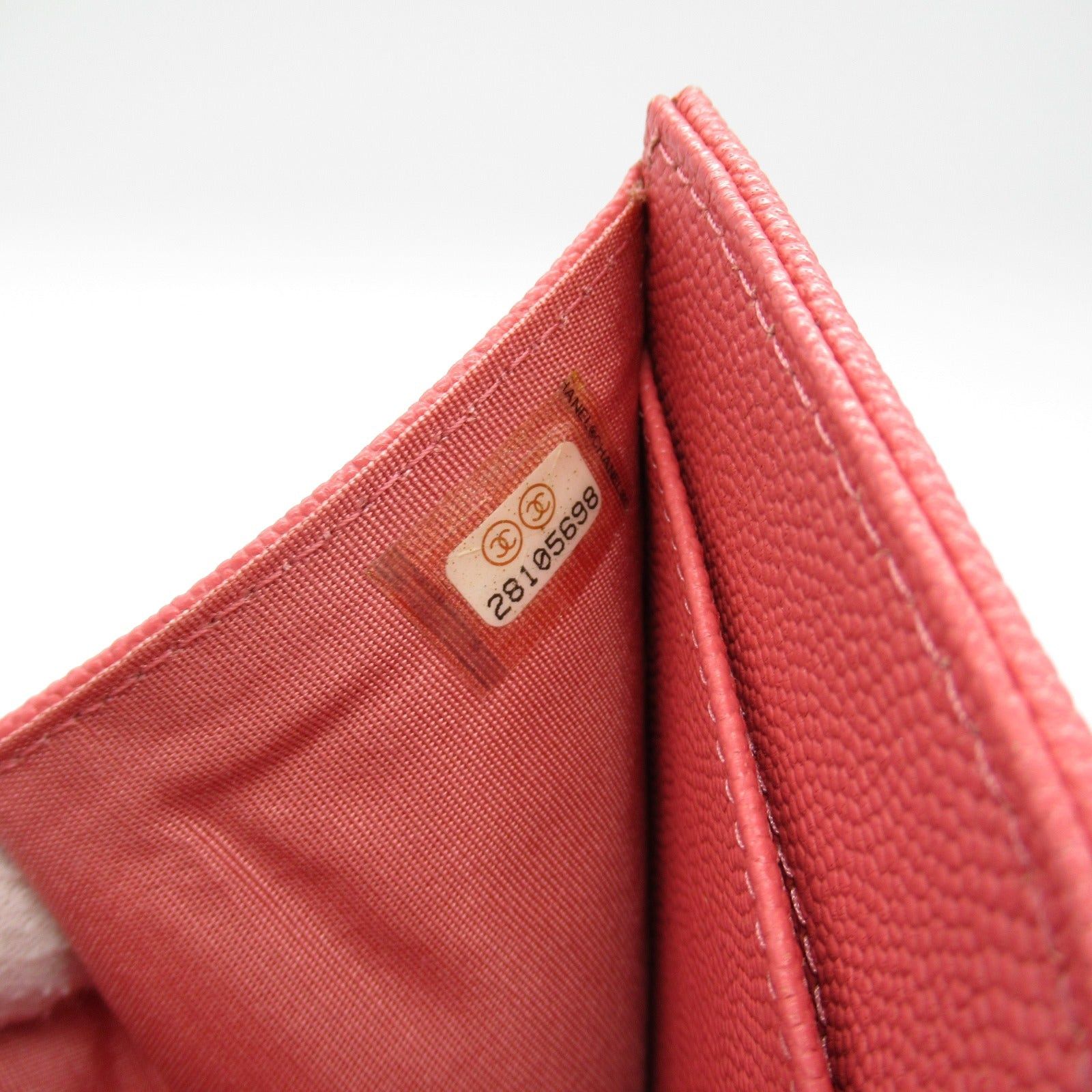 Chanel Chanel Mademoiselle Mini Wallet Trifold Leather Grained Calfskin Pink Gold Hardware Size ONE SIZE - 7 Thumbnail