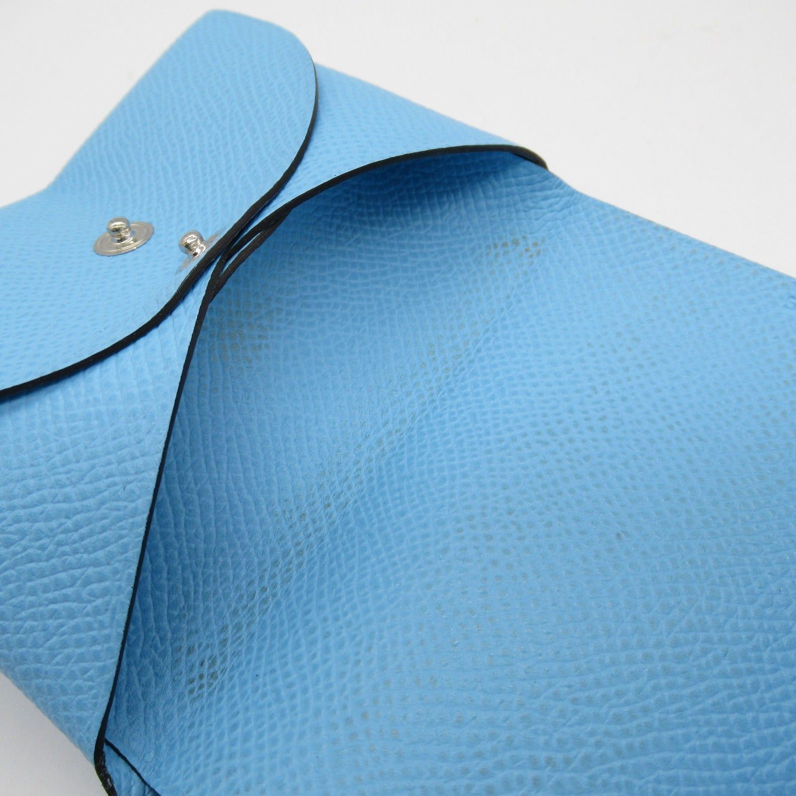 Hermes Hermes Calviduo Celeste Card Case Leather Veau Epsom Blue Silver Hardware B Stamp Size ONE SIZE - 8 Thumbnail