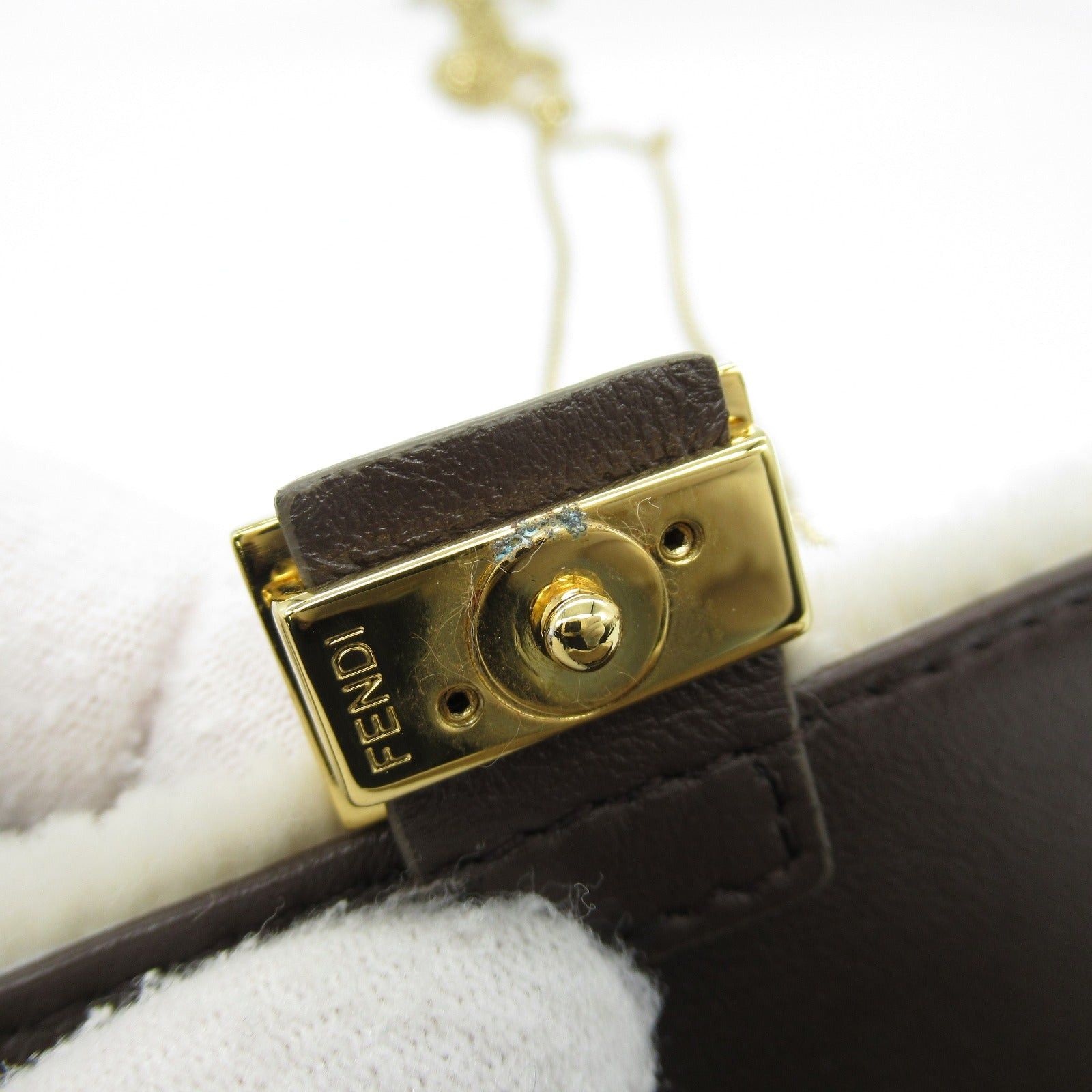 Fendi Fendi Nano Bucket Shoulder Pouch Handbag Others Brown Size ONE SIZE - 8 Thumbnail