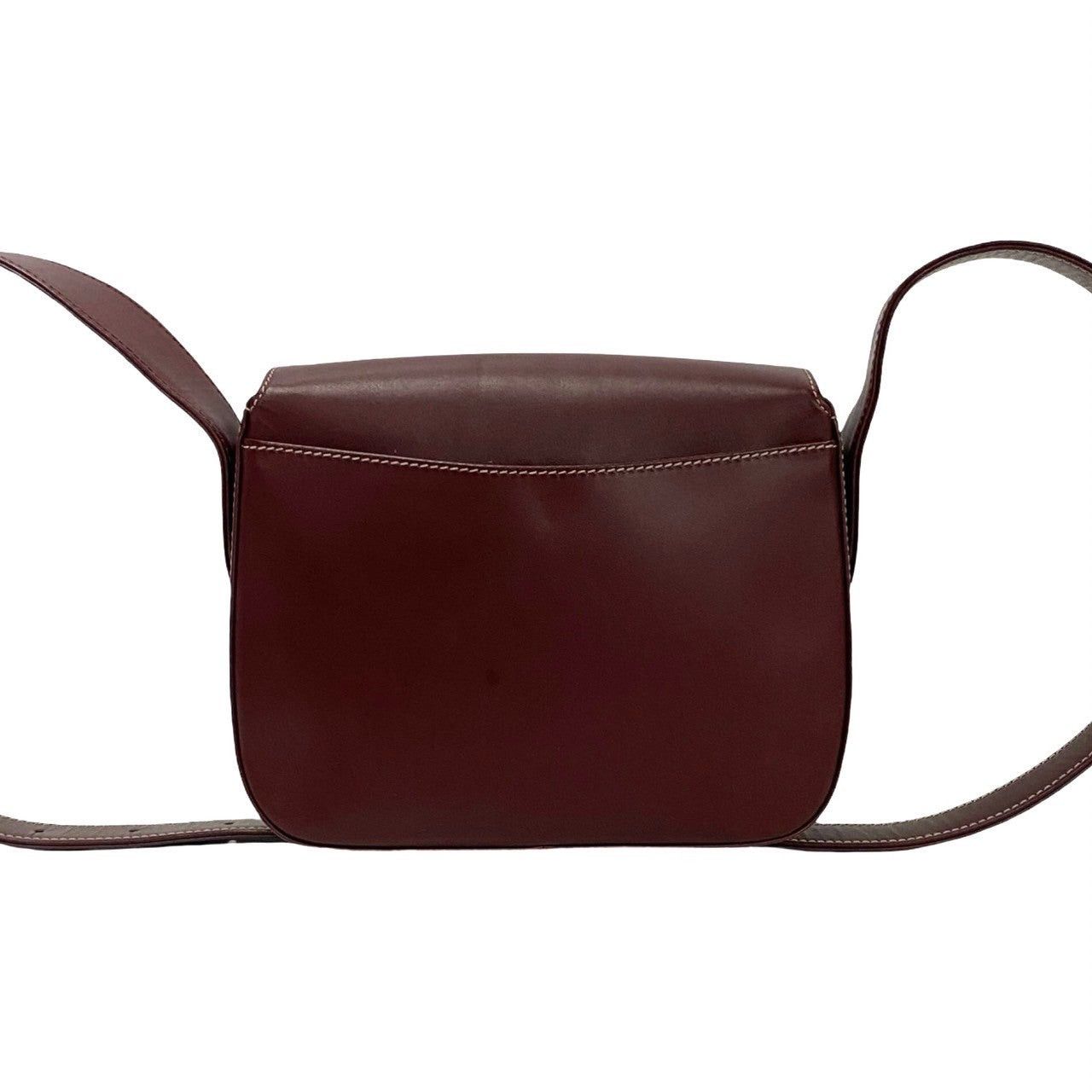 Cartier Cartier Shoulder Bag Wine Leather Size ONE SIZE - 4 Thumbnail