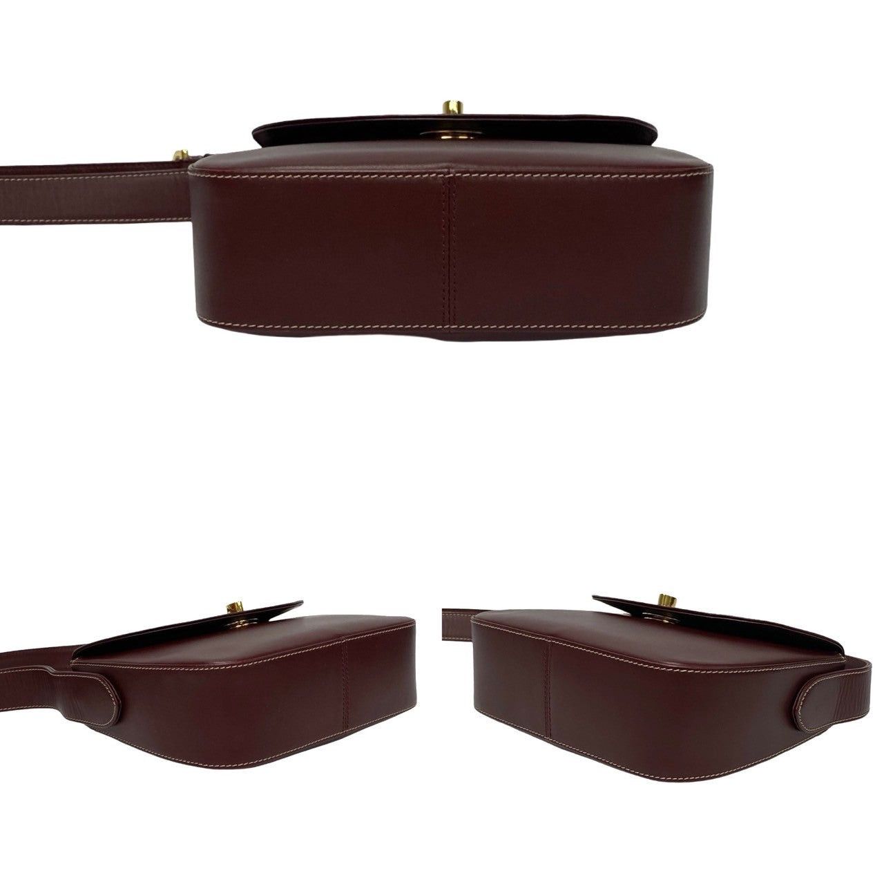 Cartier Cartier Shoulder Bag Wine Leather Size ONE SIZE - 6 Thumbnail