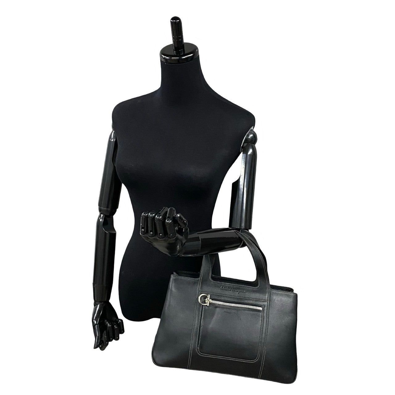 Salvatore Ferragamo Salvatore Ferragamo Handbag Black Leather Size ONE SIZE - 2 Thumbnail