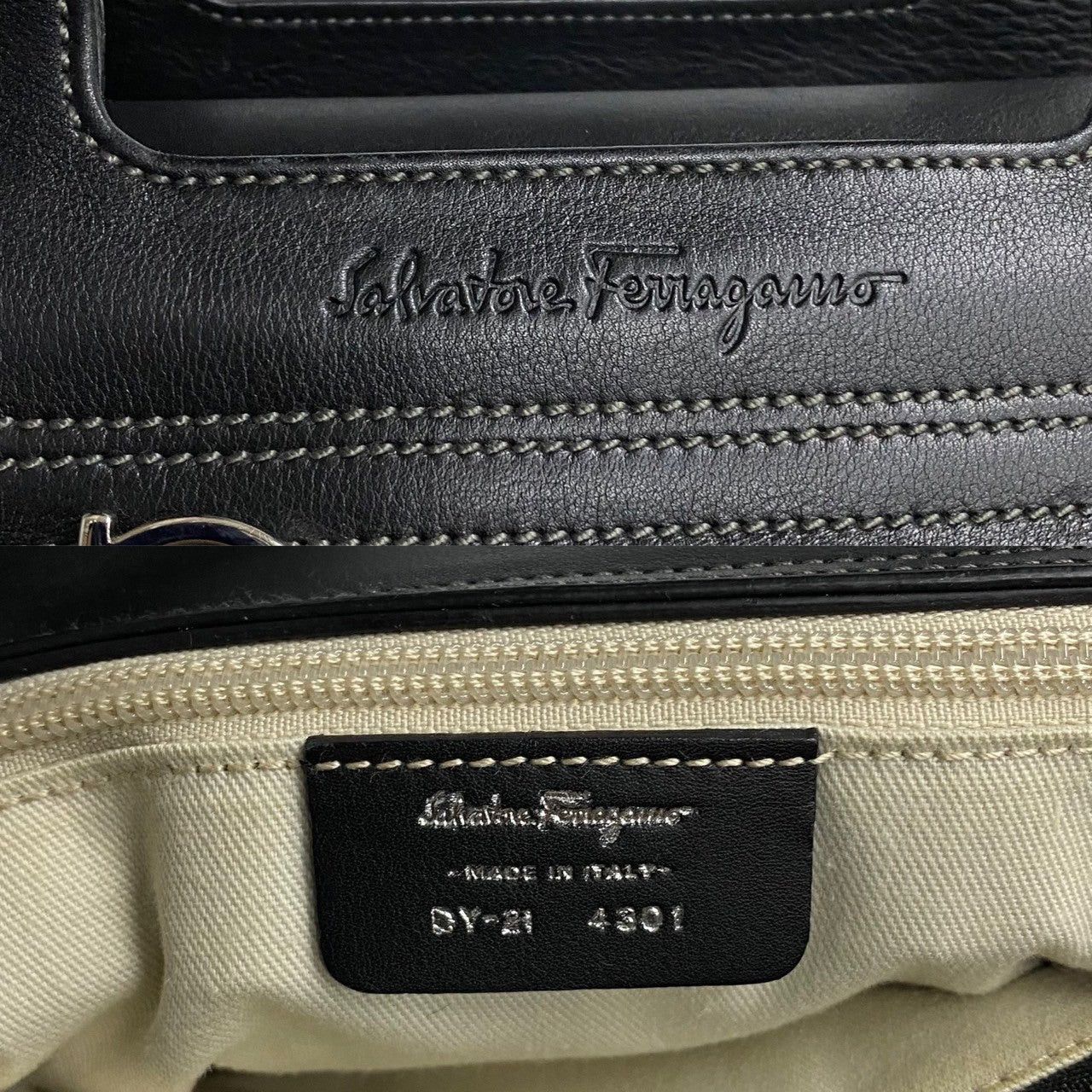 Salvatore Ferragamo Salvatore Ferragamo Handbag Black Leather Size ONE SIZE - 3 Thumbnail
