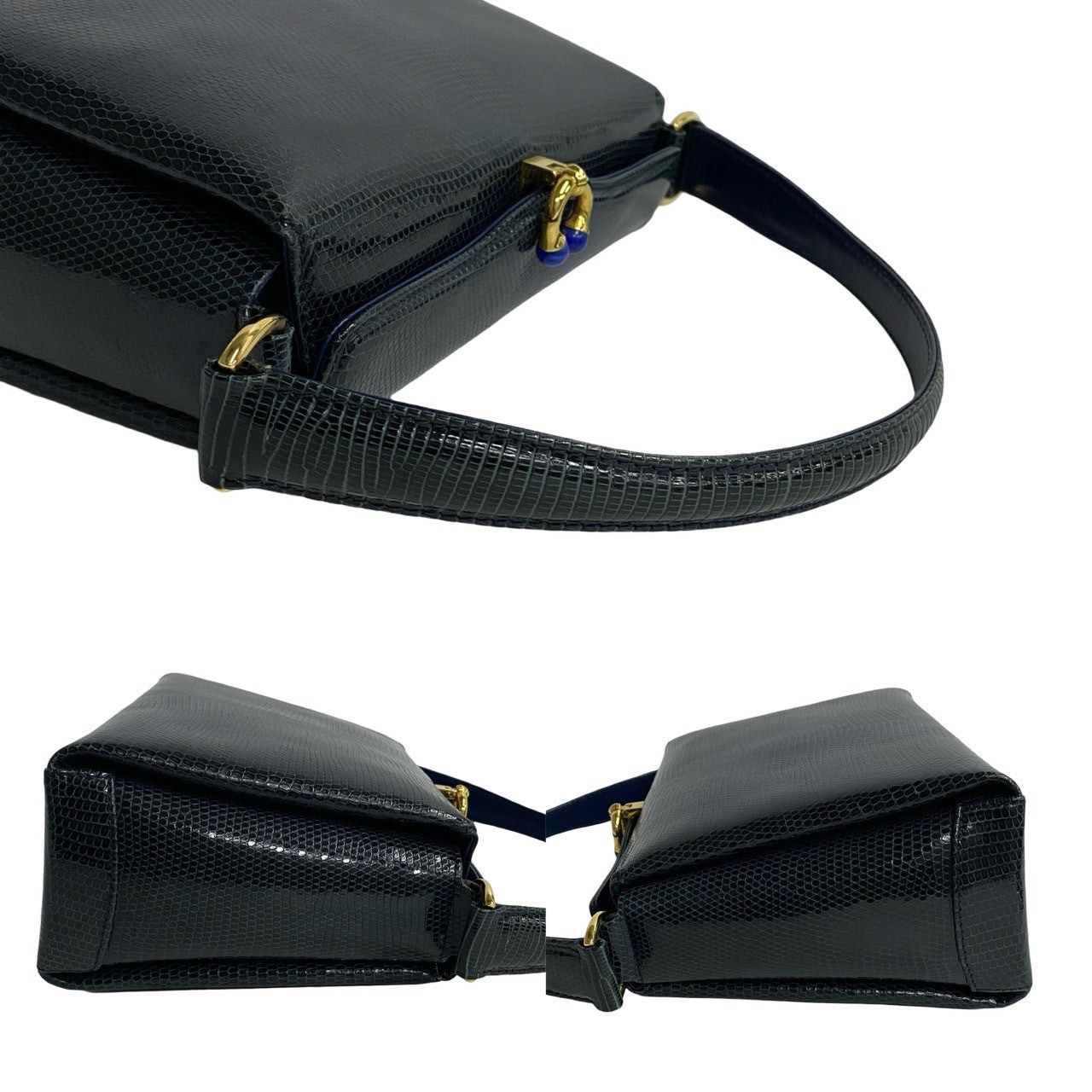 Gucci Gucci Handbag Navy Lizard Size ONE SIZE - 5 Thumbnail