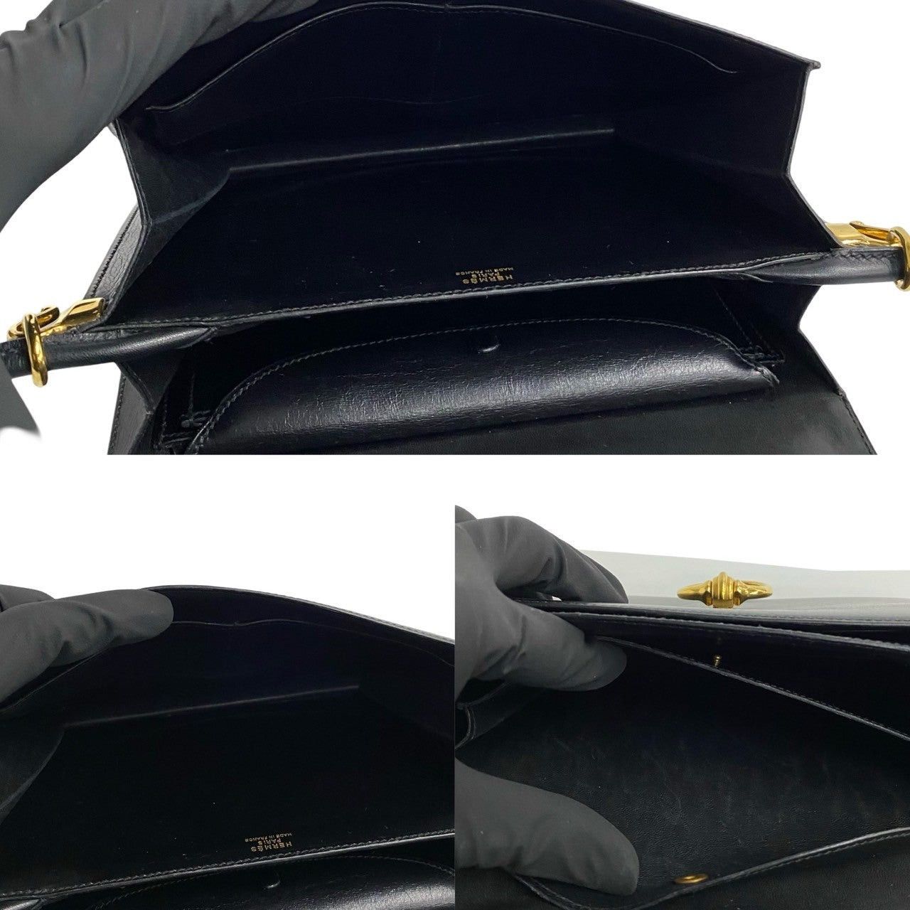 Hermes Hermes Shoulder Bag Black Leather Size ONE SIZE - 8 Thumbnail