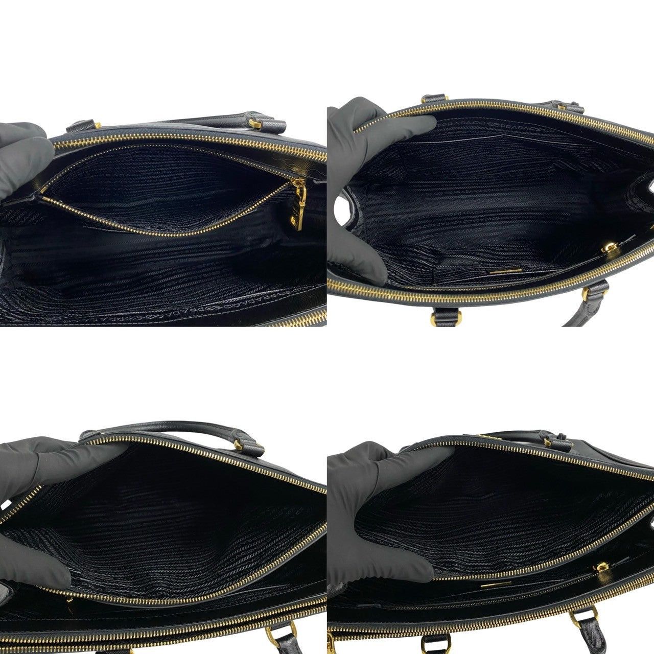 Prada Prada Handbag Black Leather Size ONE SIZE - 8 Thumbnail