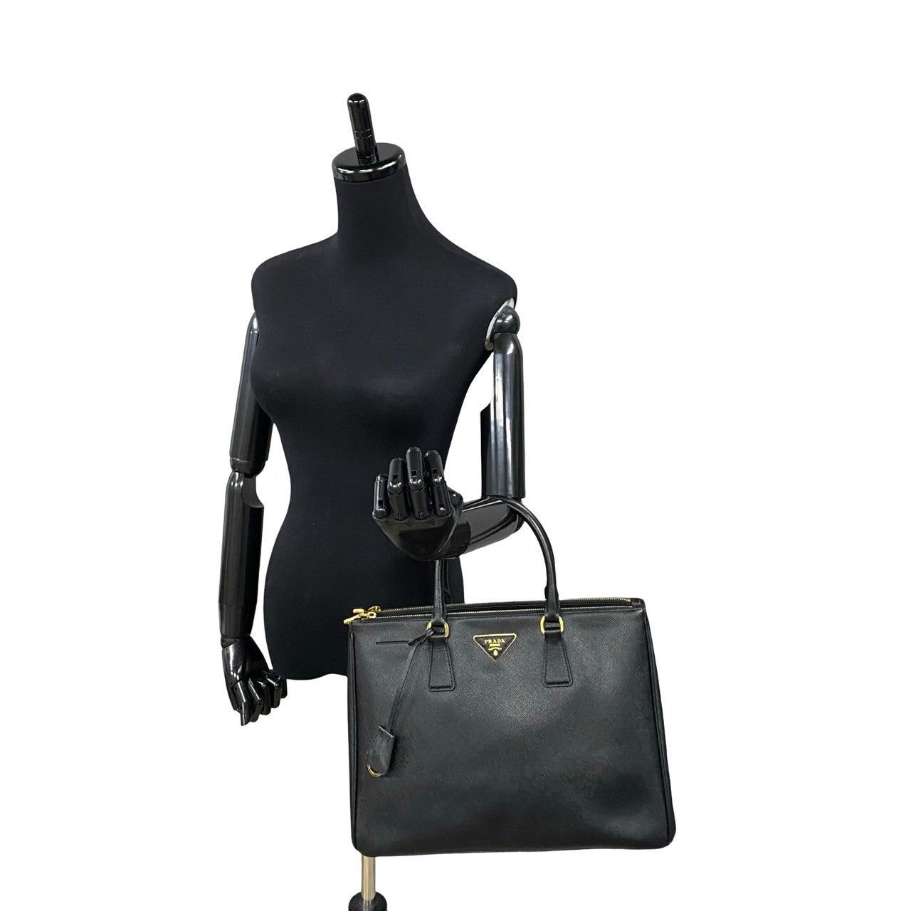 Prada Prada Handbag Black Leather Size ONE SIZE - 2 Thumbnail