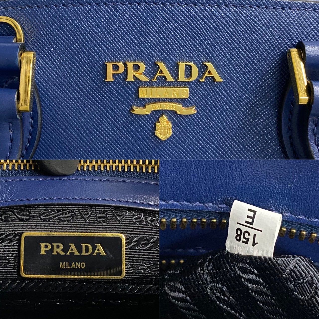 Prada Prada Handbag Blue Leather Size ONE SIZE - 3 Thumbnail