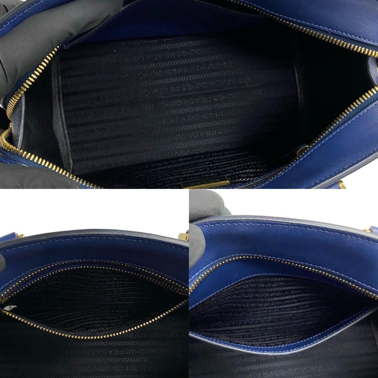 Prada Prada Handbag Blue Leather Size ONE SIZE - 8 Thumbnail