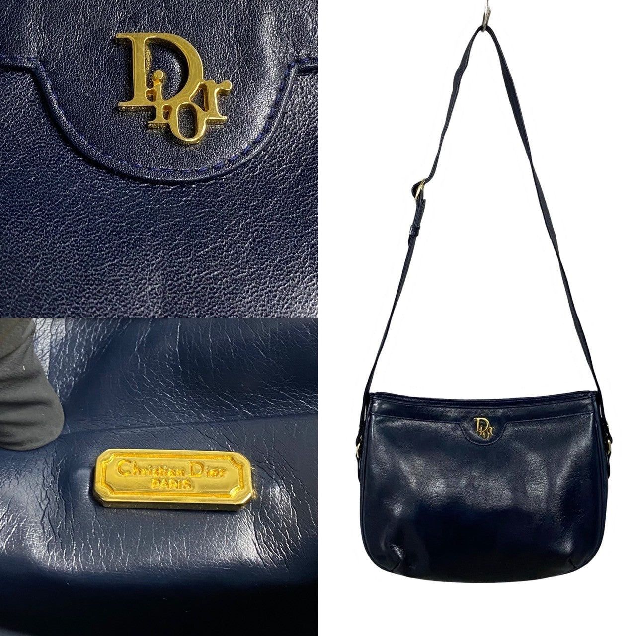 Dior Dior Shoulder Bag Blue Leather Size ONE SIZE - 3 Thumbnail
