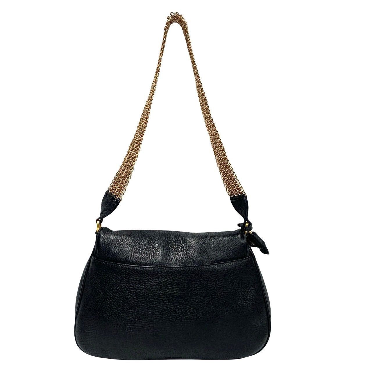 Prada Prada Shoulder Bag Black Leather Size ONE SIZE - 4 Thumbnail