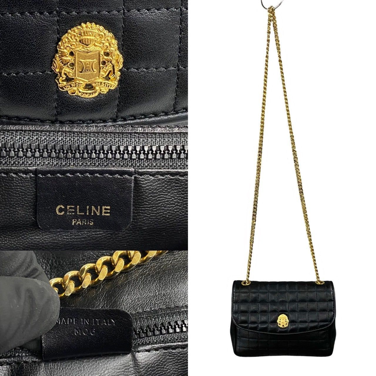 Celine Celine Shoulder Bag Black Leather Size ONE SIZE - 3 Thumbnail