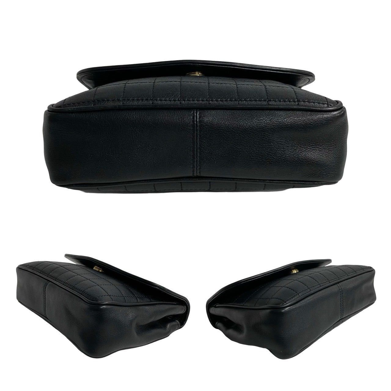 Celine Celine Shoulder Bag Black Leather Size ONE SIZE - 7 Thumbnail