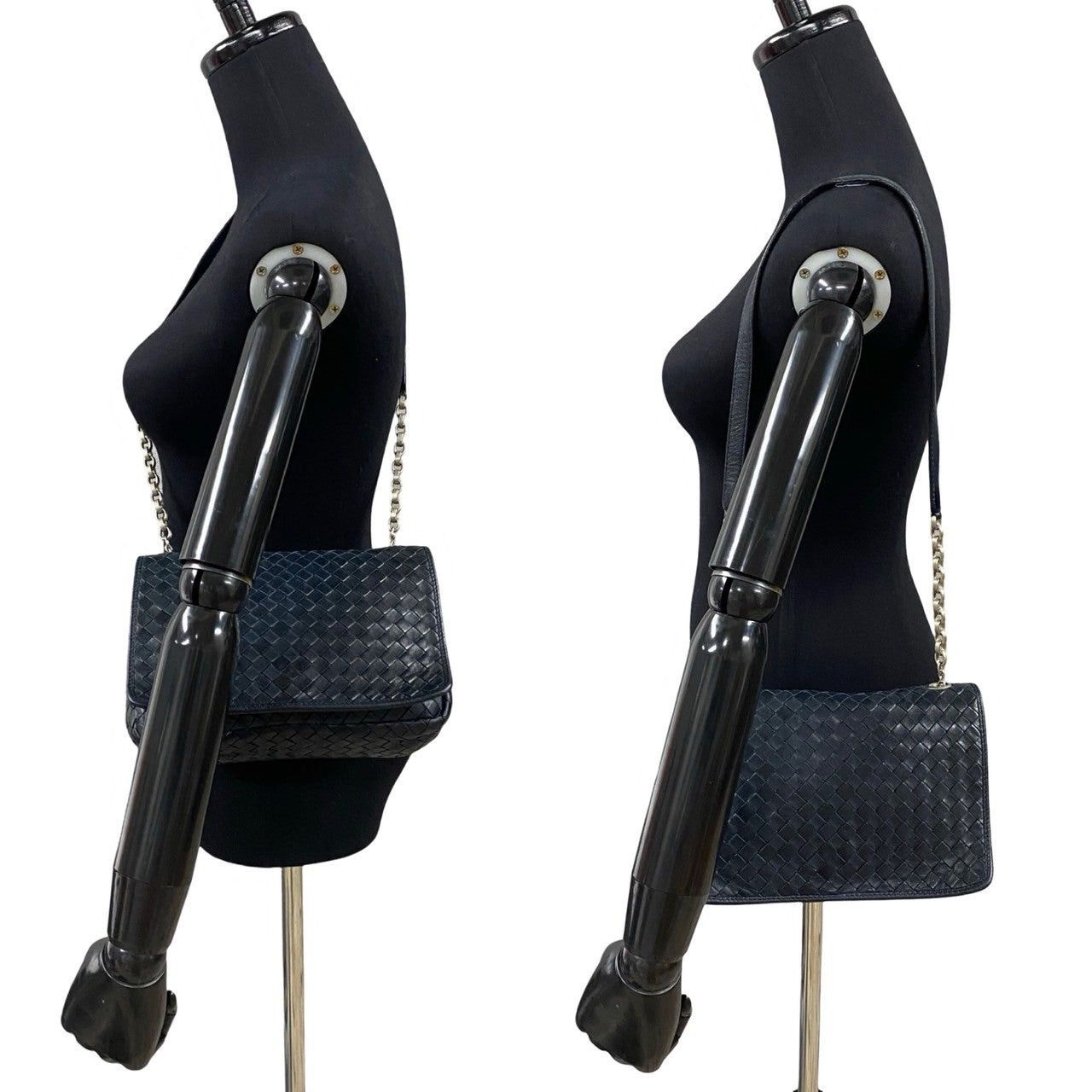 Bottega Veneta Bottega Veneta Shoulder Bag Navy Leather Size ONE SIZE - 2 Thumbnail
