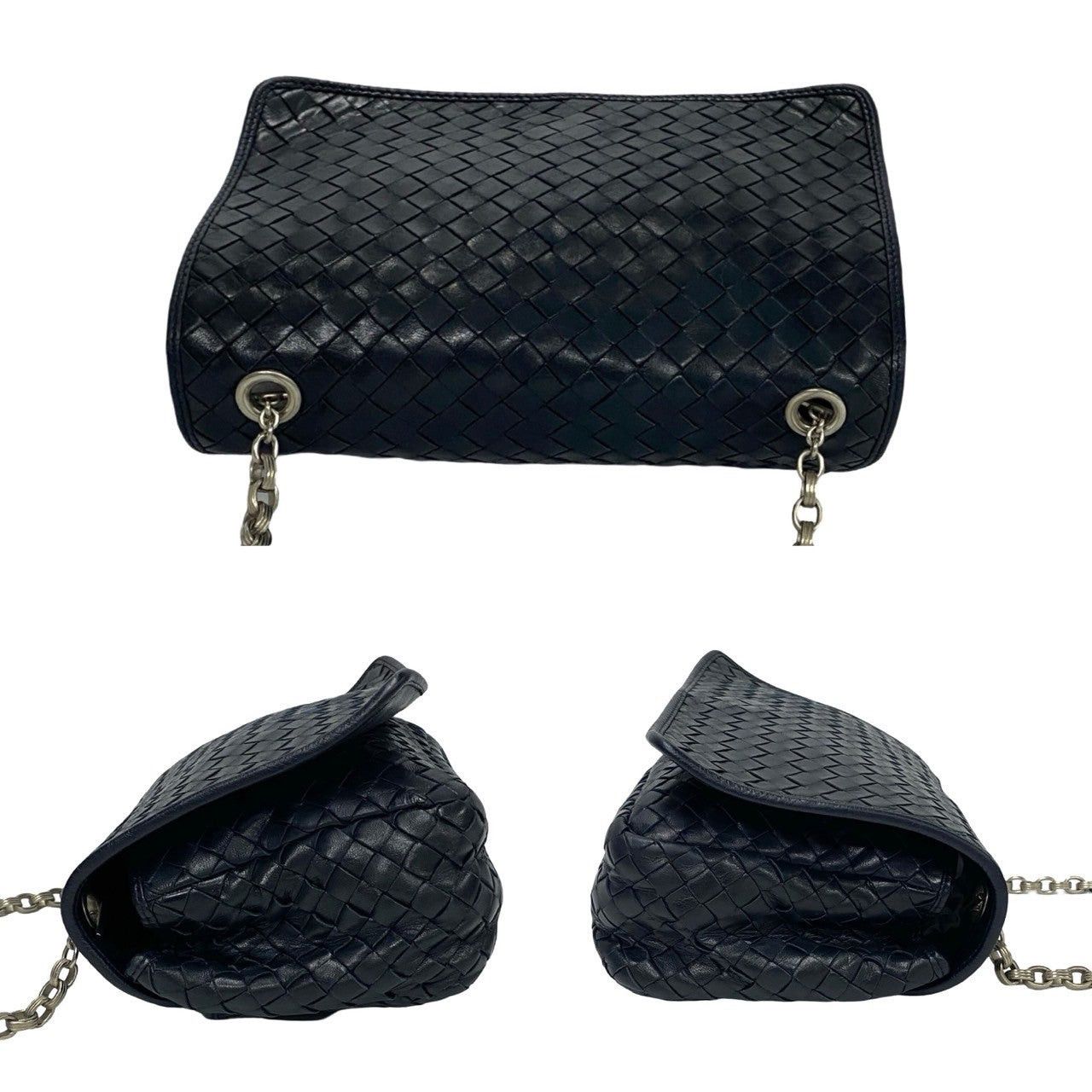 Bottega Veneta Bottega Veneta Shoulder Bag Navy Leather Size ONE SIZE - 5 Thumbnail