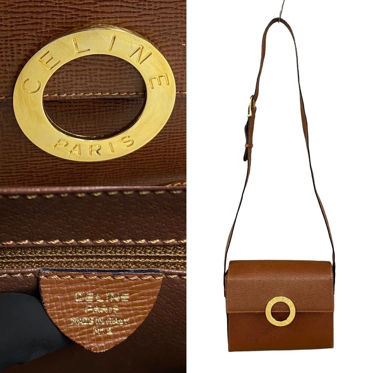 Celine Celine Shoulder Bag Brown Leather Size ONE SIZE - 3 Thumbnail