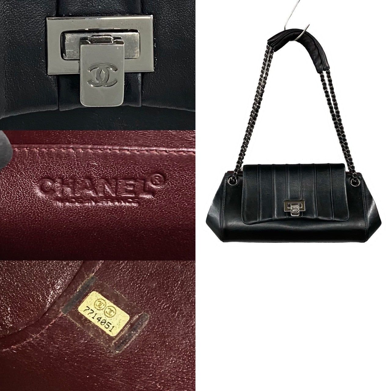 Chanel Chanel Shoulder Bag Black Leather Size ONE SIZE - 3 Thumbnail