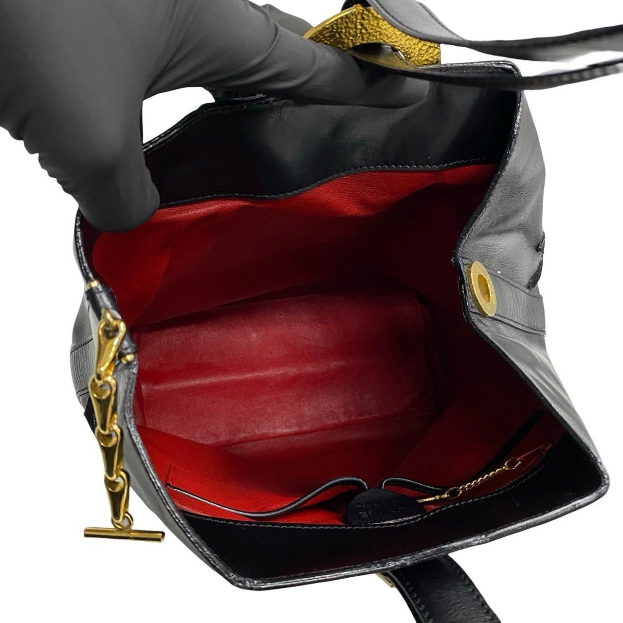 Celine Celine Shoulder Bag Black Leather Size ONE SIZE - 8 Thumbnail