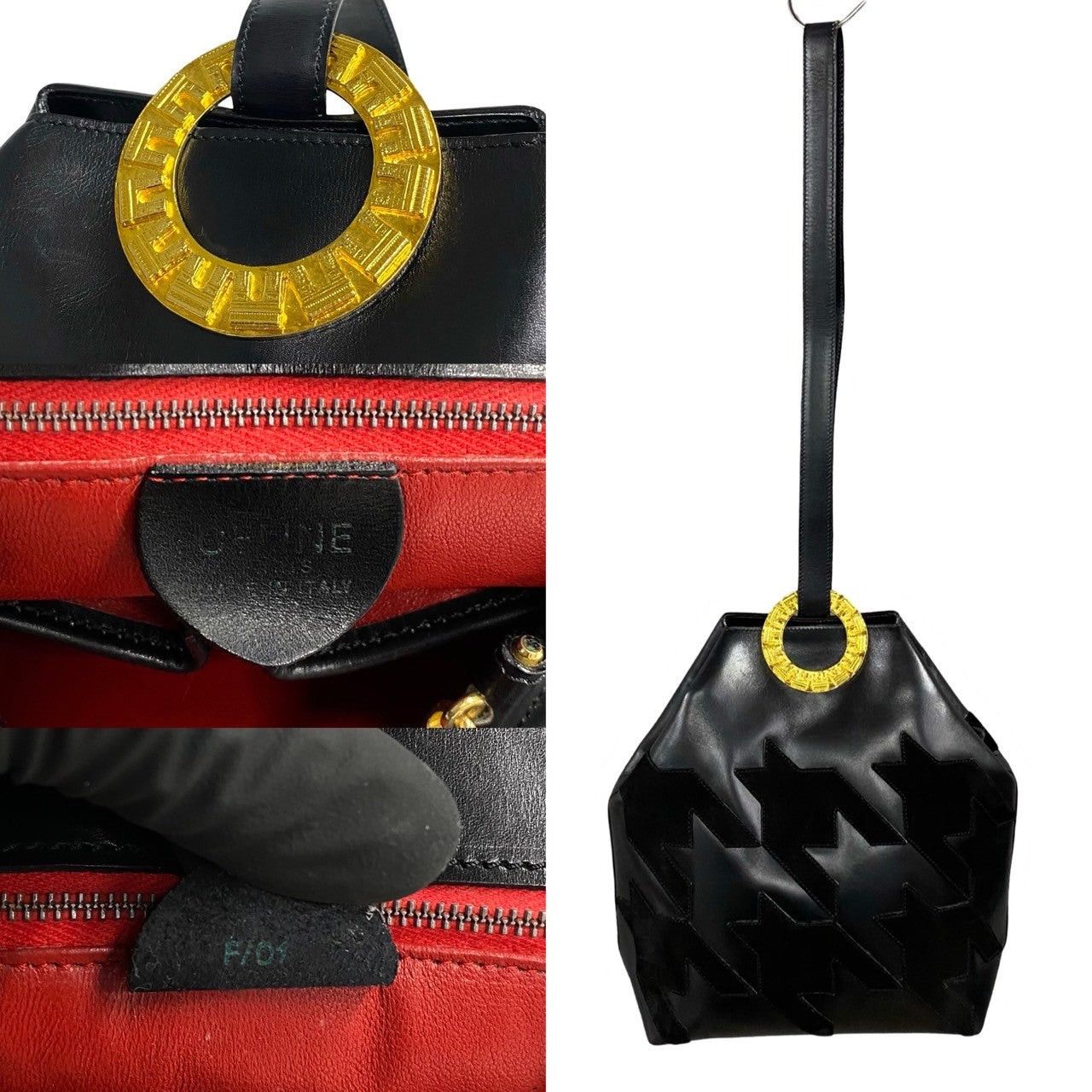 Celine Celine Shoulder Bag Black Leather Size ONE SIZE - 3 Thumbnail