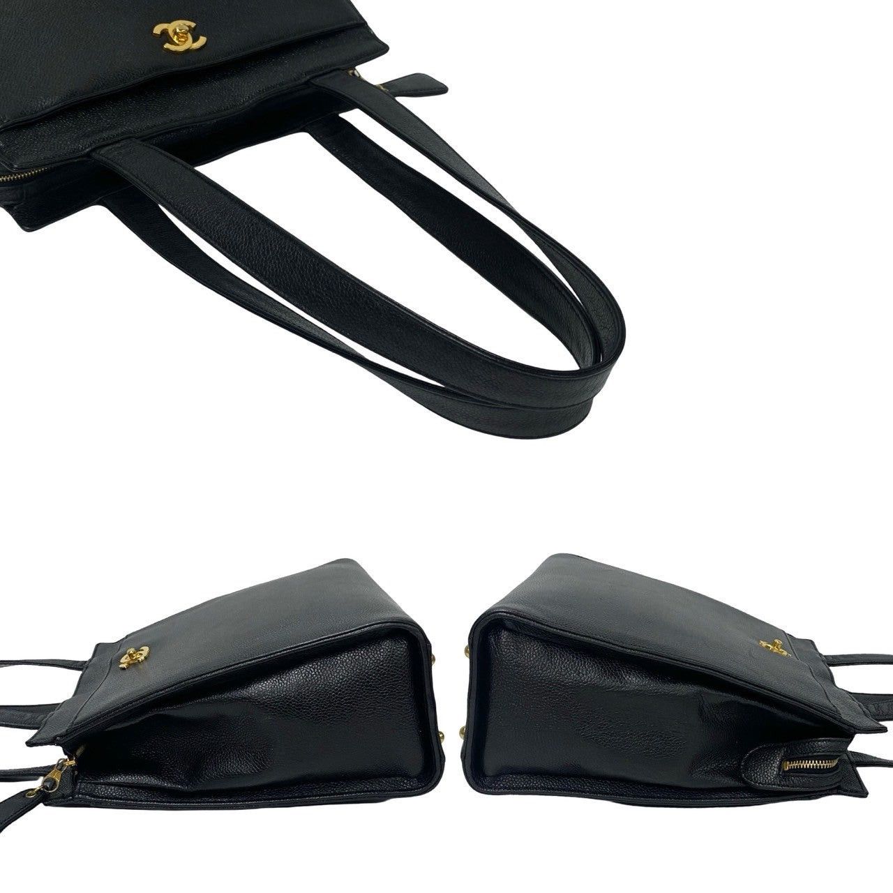 Chanel Chanel Tote Bag Black Leather Size ONE SIZE - 5 Thumbnail