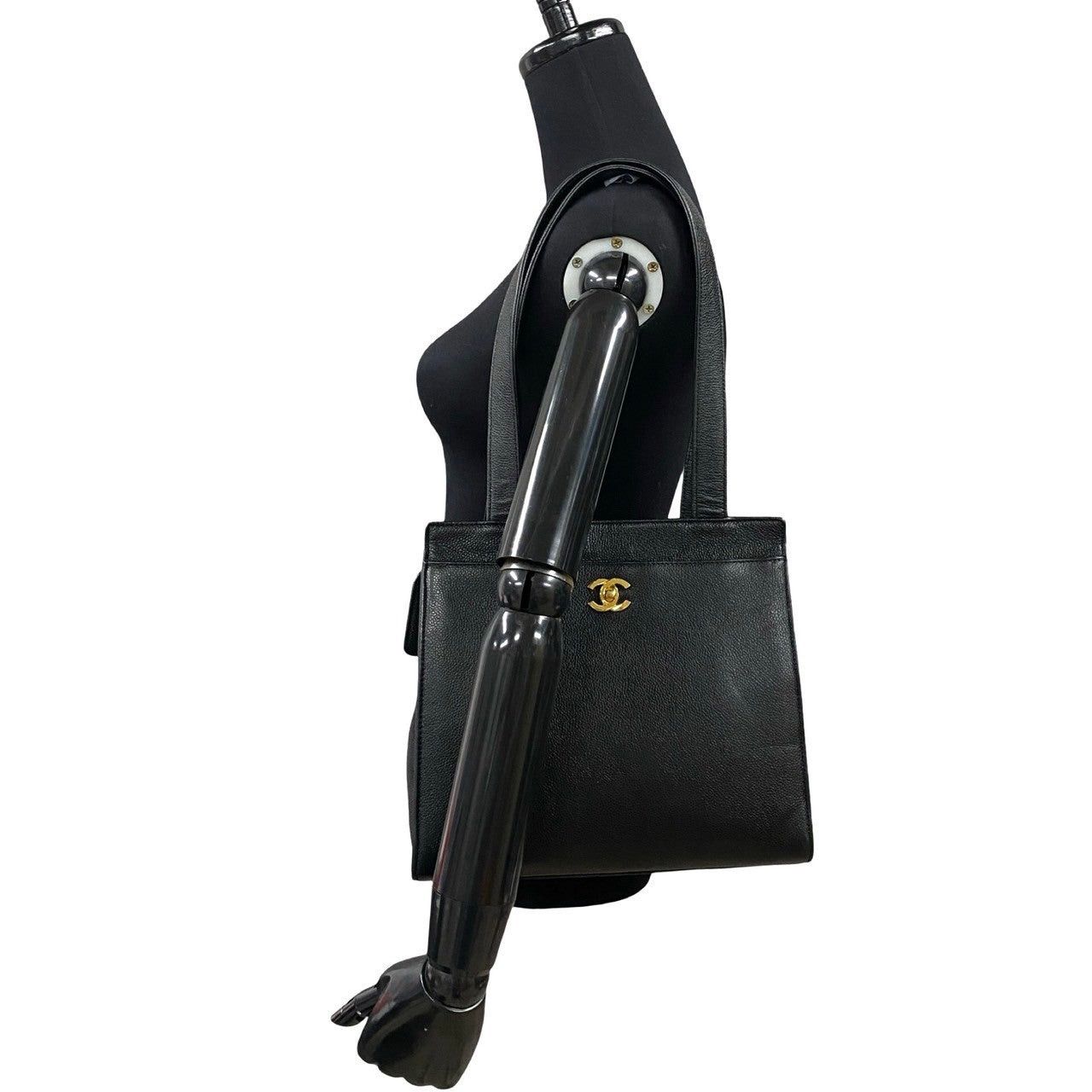 Chanel Chanel Tote Bag Black Leather Size ONE SIZE - 2 Thumbnail