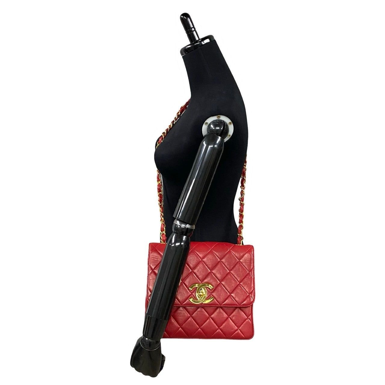 Chanel Chanel Shoulder Bag Red Lambskin Size ONE SIZE - 2 Thumbnail
