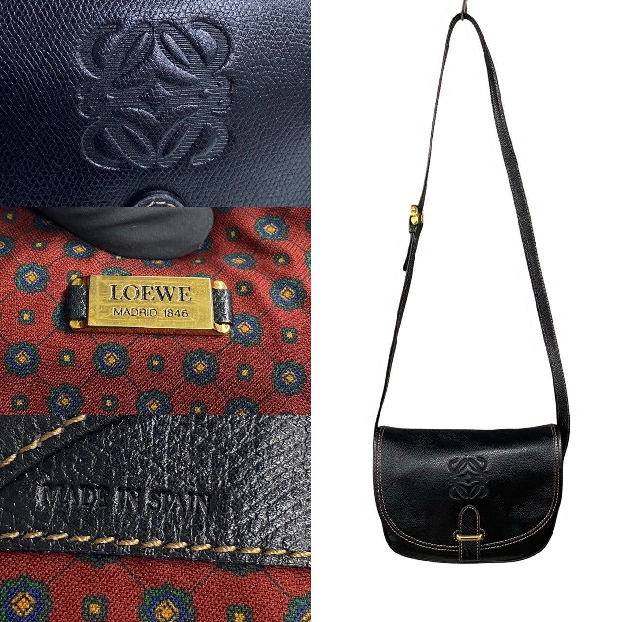 Loewe Loewe Shoulder Bag Black Leather Size ONE SIZE - 3 Thumbnail
