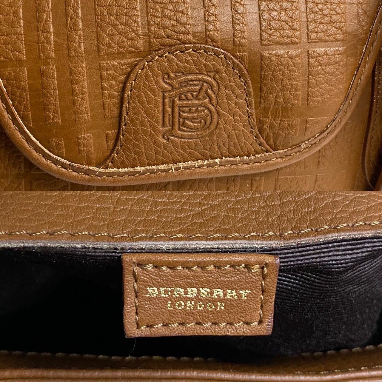 Burberry Burberry Handbag Brown Leather Size ONE SIZE - 3 Thumbnail