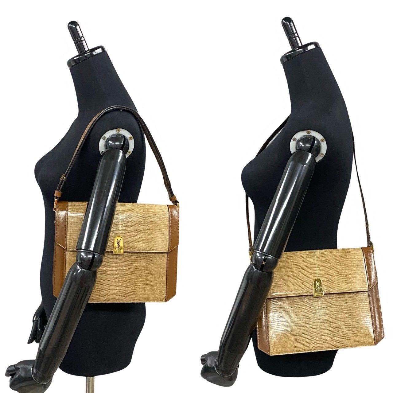 Yves Saint Laurent Yves Saint Laurent Shoulder Bag Brown Leather Size ONE SIZE - 2 Thumbnail