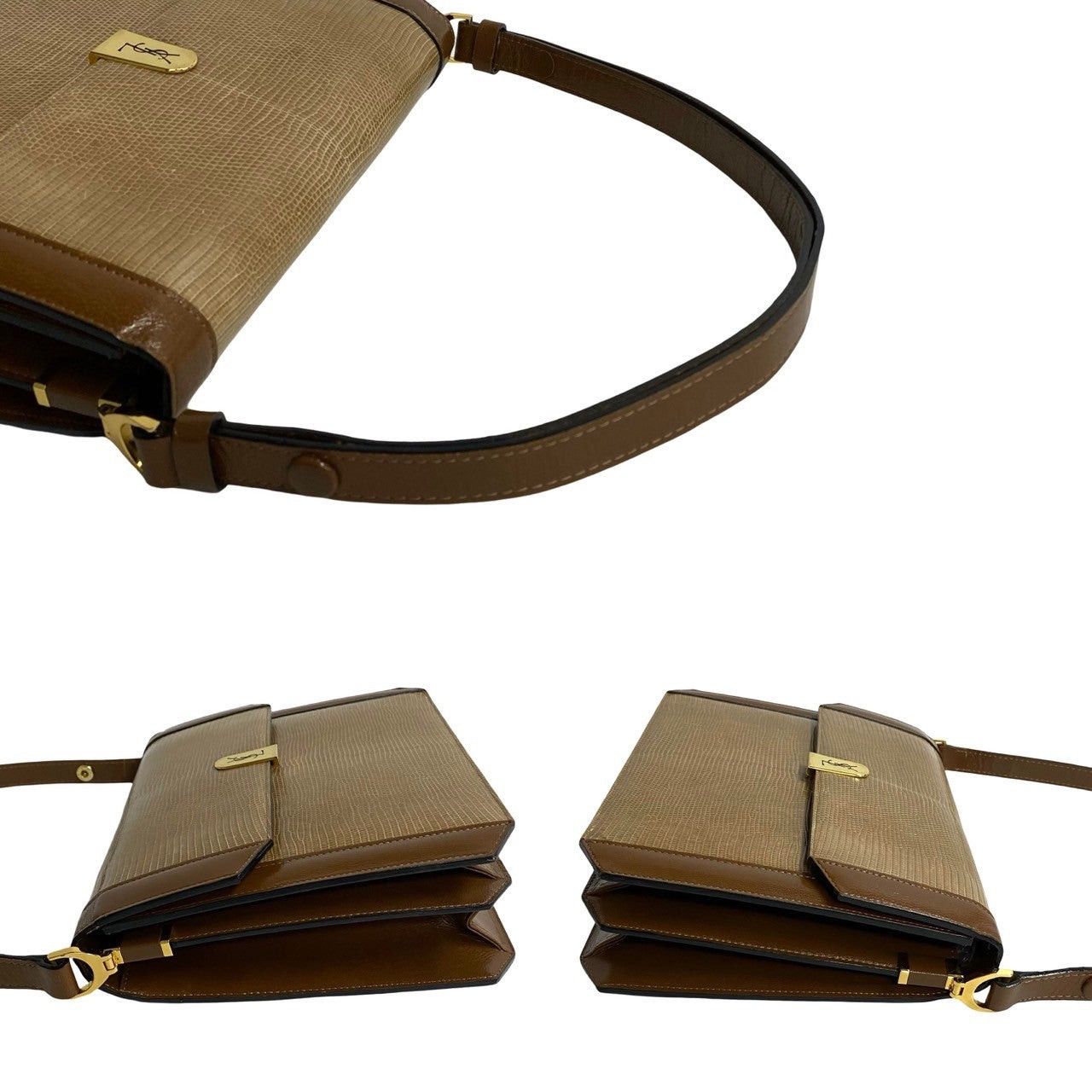 Yves Saint Laurent Yves Saint Laurent Shoulder Bag Brown Leather Size ONE SIZE - 5 Thumbnail