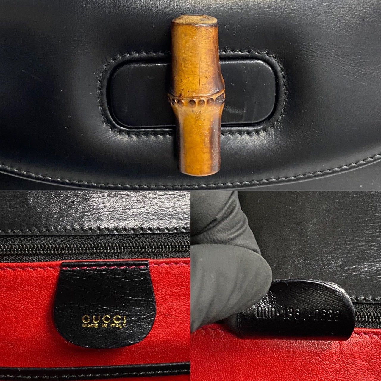 Gucci Gucci Handbag Black Leather Size ONE SIZE - 3 Thumbnail