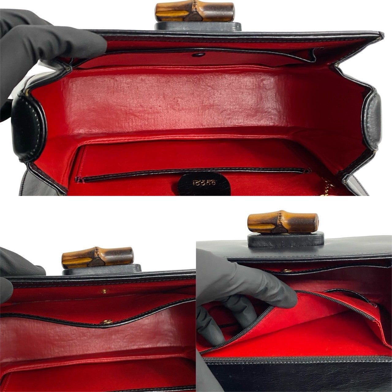 Gucci Gucci Handbag Black Leather Size ONE SIZE - 8 Thumbnail