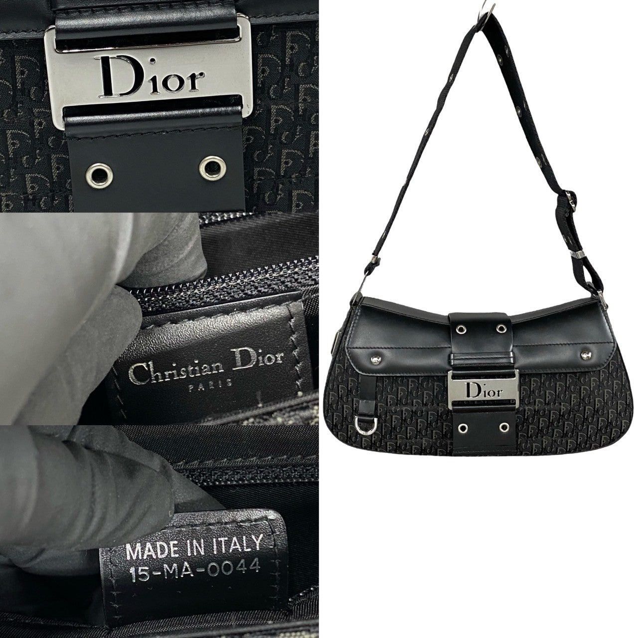 Dior Dior Shoulder Bag Black Canvas Size ONE SIZE - 3 Thumbnail