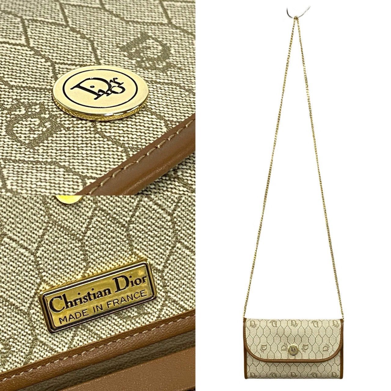 Dior Dior Shoulder Bag Beige Leather Size ONE SIZE - 3 Thumbnail
