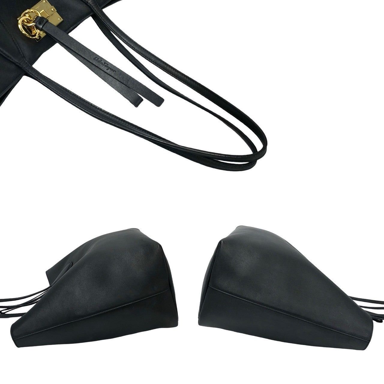 Salvatore Ferragamo Salvatore Ferragamo Tote Bag Black Leather Size ONE SIZE - 5 Thumbnail