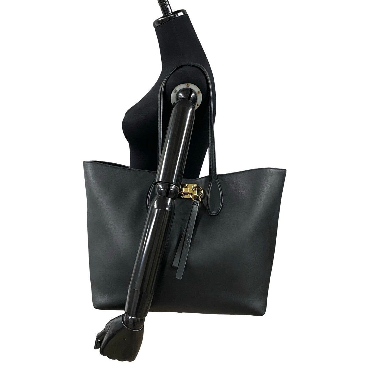 Salvatore Ferragamo Salvatore Ferragamo Tote Bag Black Leather Size ONE SIZE - 2 Thumbnail