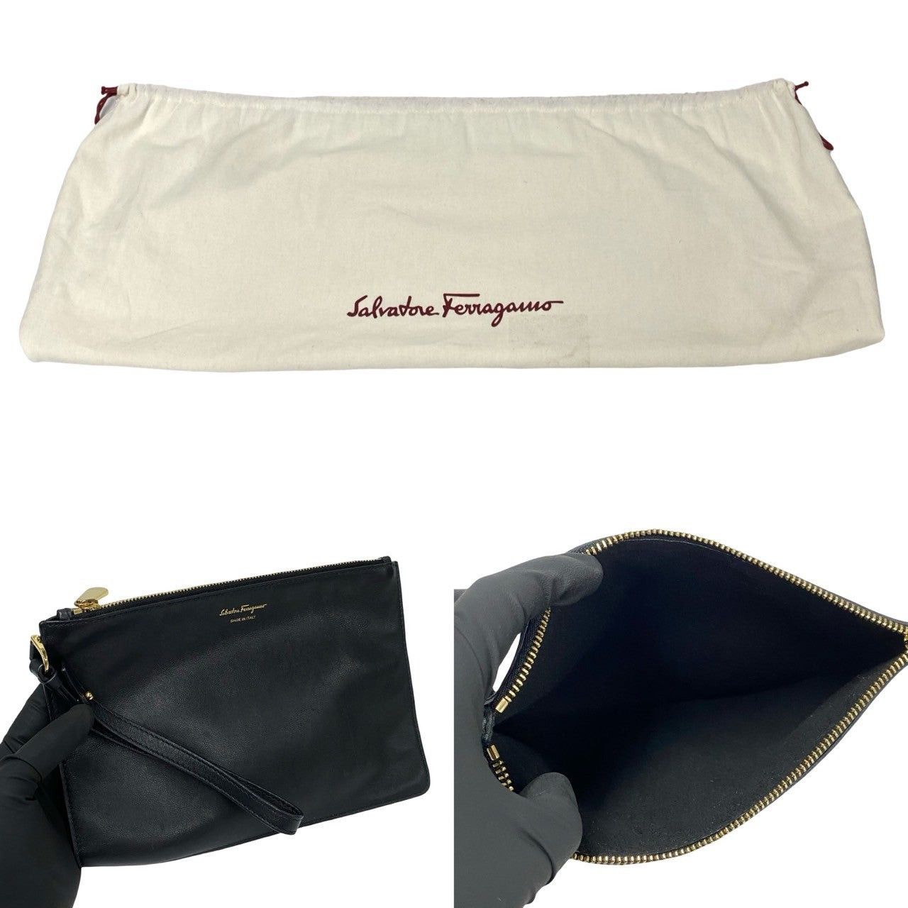 Salvatore Ferragamo Salvatore Ferragamo Tote Bag Black Leather Size ONE SIZE - 9 Thumbnail