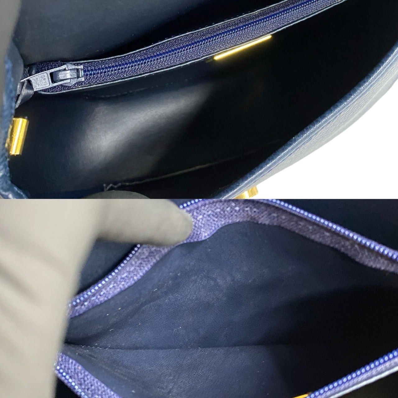 Dior Dior Shoulder Bag Blue Leather Size ONE SIZE - 9 Thumbnail