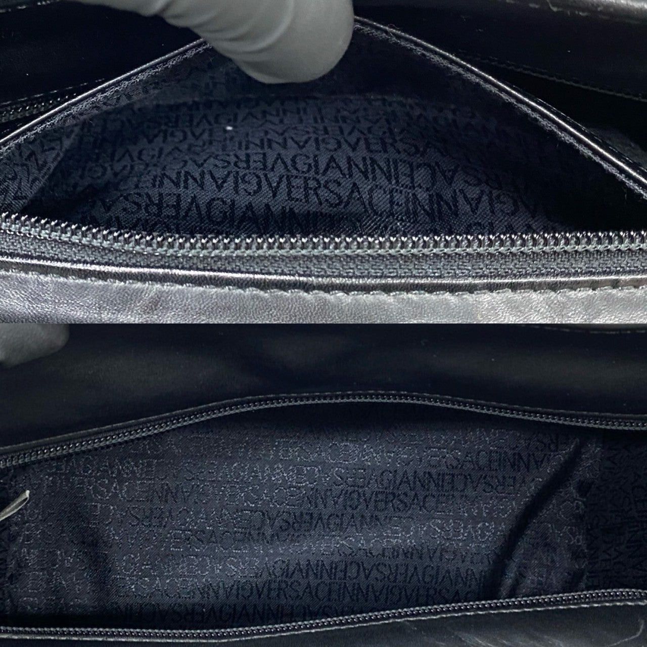 Versace Versace Handbag Black Leather Size ONE SIZE - 8 Thumbnail