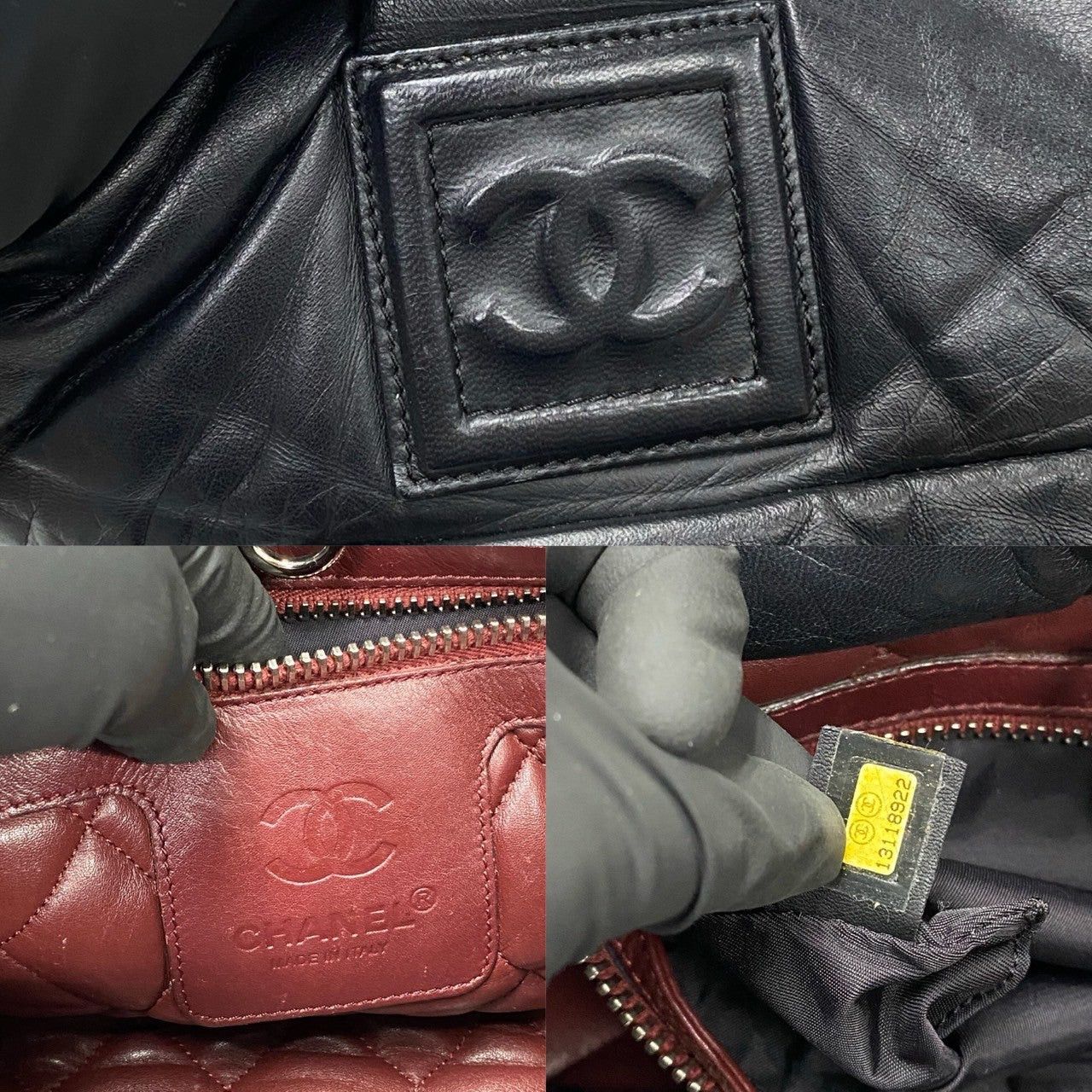 Chanel Chanel Tote Bag Black Leather Size ONE SIZE - 3 Thumbnail