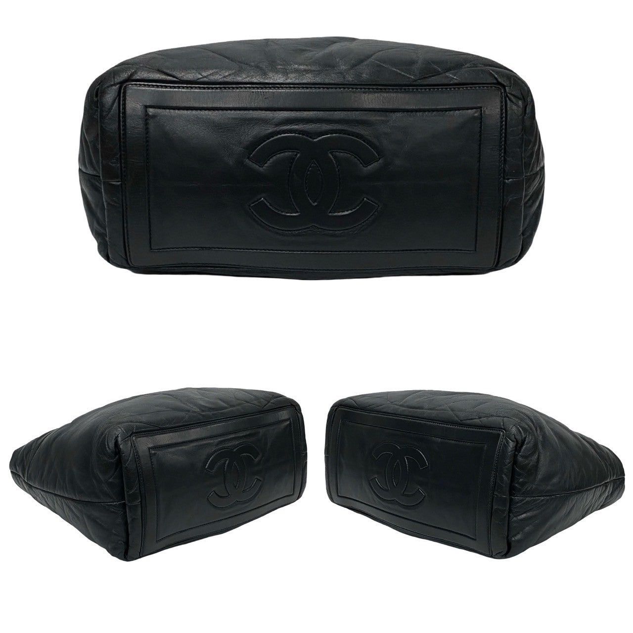Chanel Chanel Tote Bag Black Leather Size ONE SIZE - 6 Thumbnail