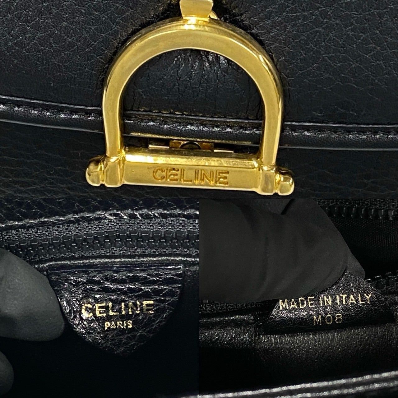 Celine Celine Handbag Black Leather Size ONE SIZE - 3 Thumbnail