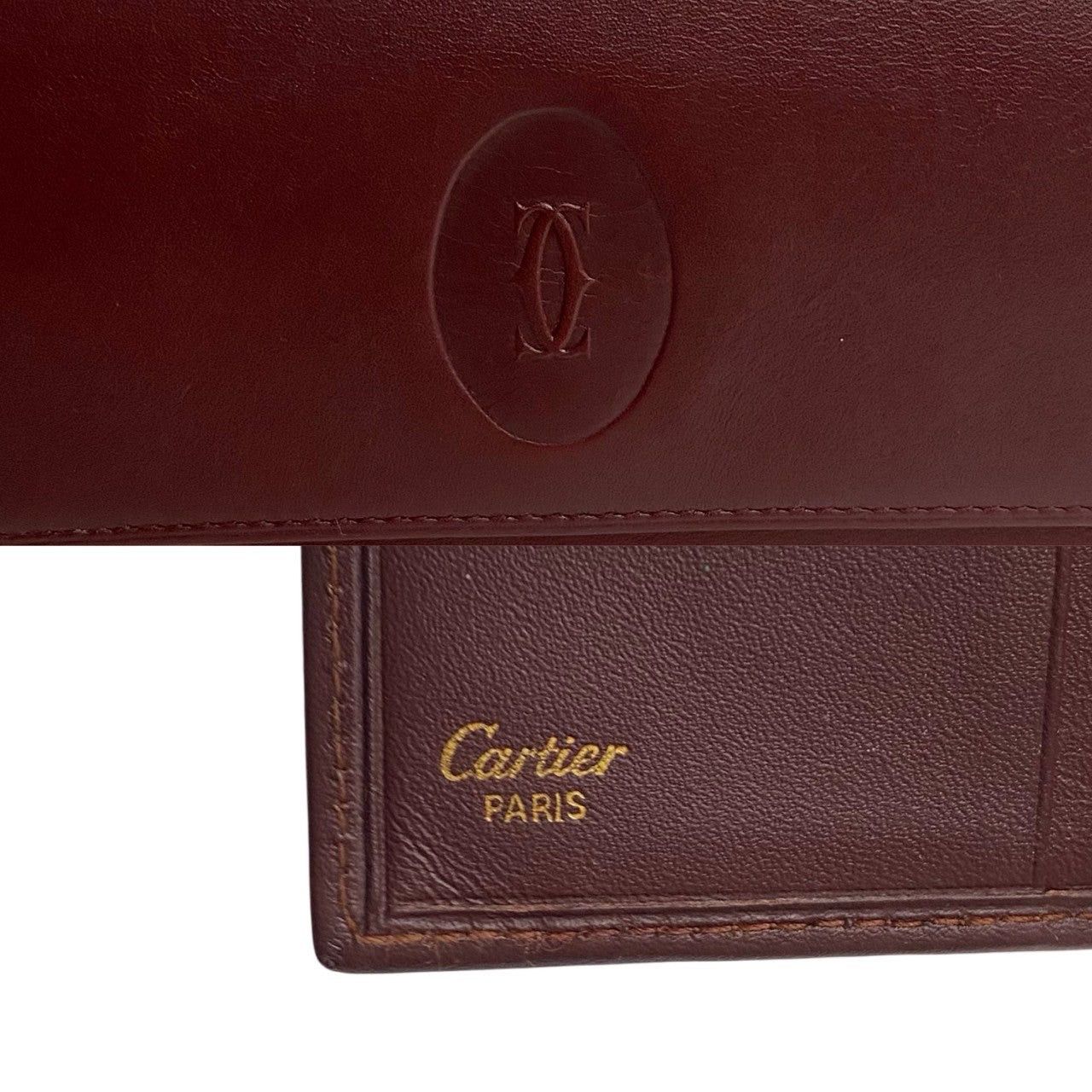 Cartier Cartier Wallet Wine Leather Size ONE SIZE - 2 Thumbnail