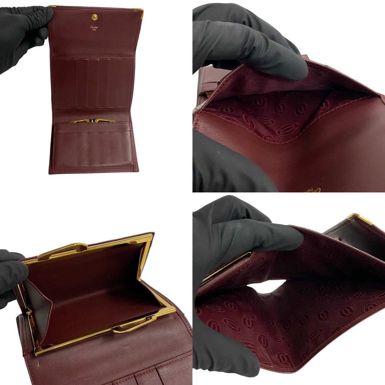 Cartier Cartier Wallet Wine Leather Size ONE SIZE - 6 Thumbnail