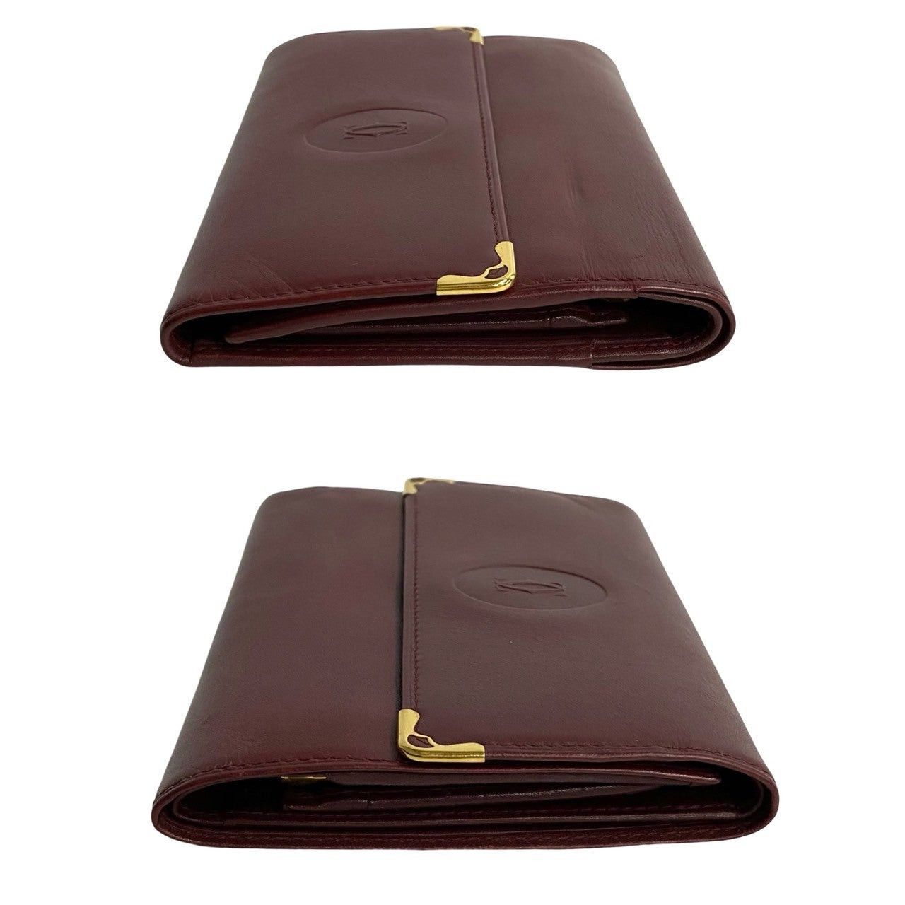 Cartier Cartier Wallet Wine Leather Size ONE SIZE - 4 Thumbnail